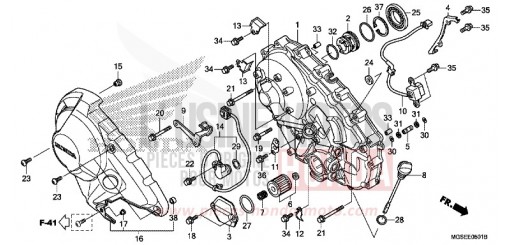 PANNEAU CARTER-MOTEUR D. (NC700SD) NC700SDD de 2013